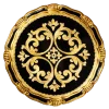 Dessous d'assiette Venezia noir et doré Ø 32,5 cm