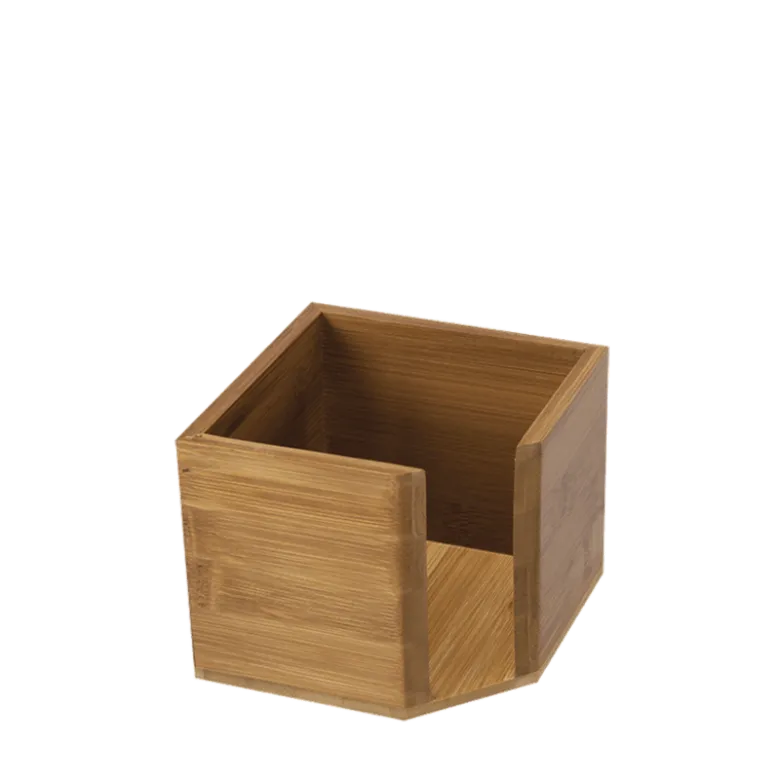 Distributeur de serviettes bambou 12 x 12 cm H 10 cm