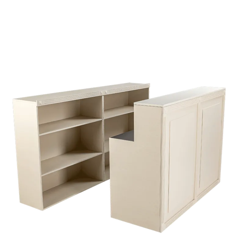 Etagère Cigare Club beige 36 x 101 cm H 113 cm