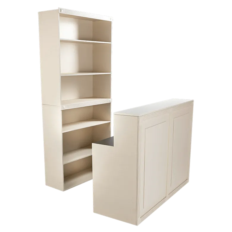 Etagère Cigare Club beige 36 x 101 cm H 113 cm