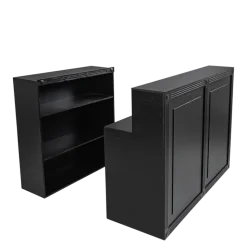 Etagère Cigare Club noir 36 x 101 cm H 113 cm