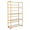 Etagère dorée et blanche 40 x 100 cm H 180 cm