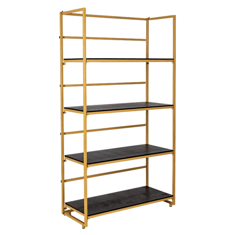Etagère dorée et noire 40 x 100 cm H 180 cm