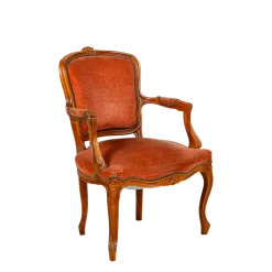 Fauteuil bohème rouge/rose vintage