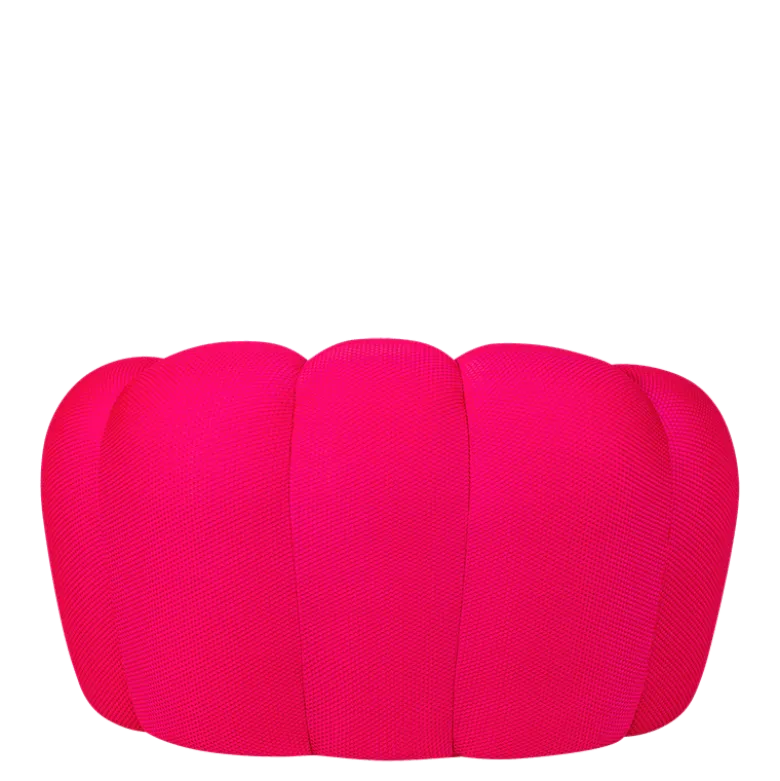 Fauteuil Bulle framboise 115 x 118 cm H 78 cm