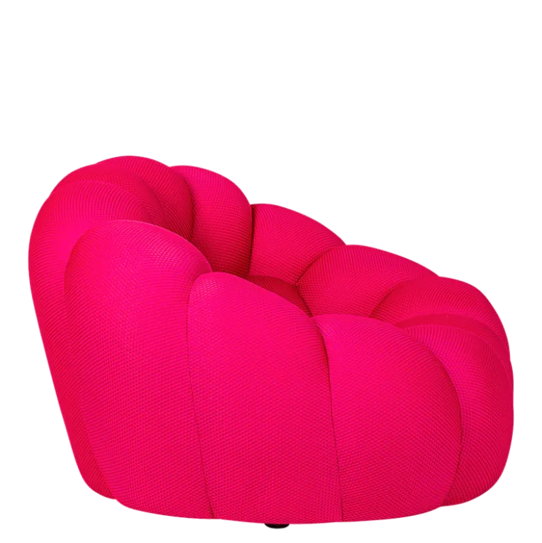 Fauteuil Bulle framboise 115 x 118 cm H 78 cm