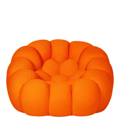 Fauteuil Bulle orange 115 x 118 cm H 78 cm