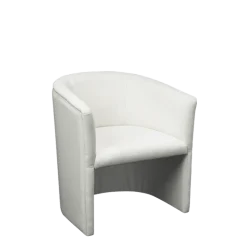 Fauteuil club Sim blanc 69 x 64 cm H 76 cm