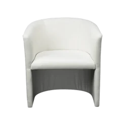 Fauteuil club Sim blanc 69 x 64 cm H 76 cm