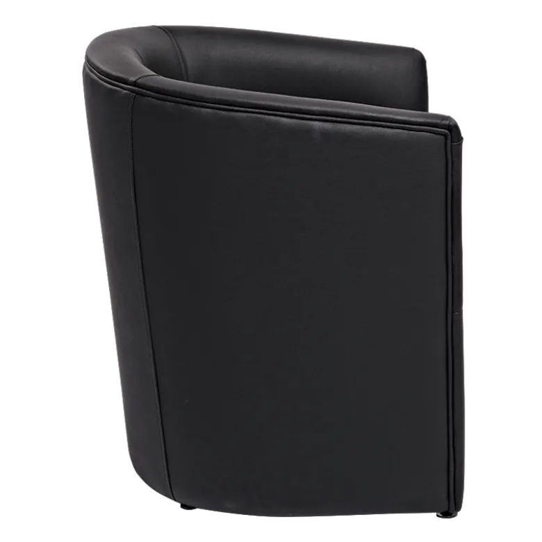 Fauteuil club Sim noir 69 x 64 cm H 76 cm
