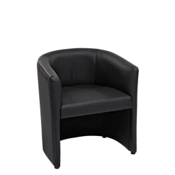 Fauteuil club Sim noir 69 x 64 cm H 76 cm