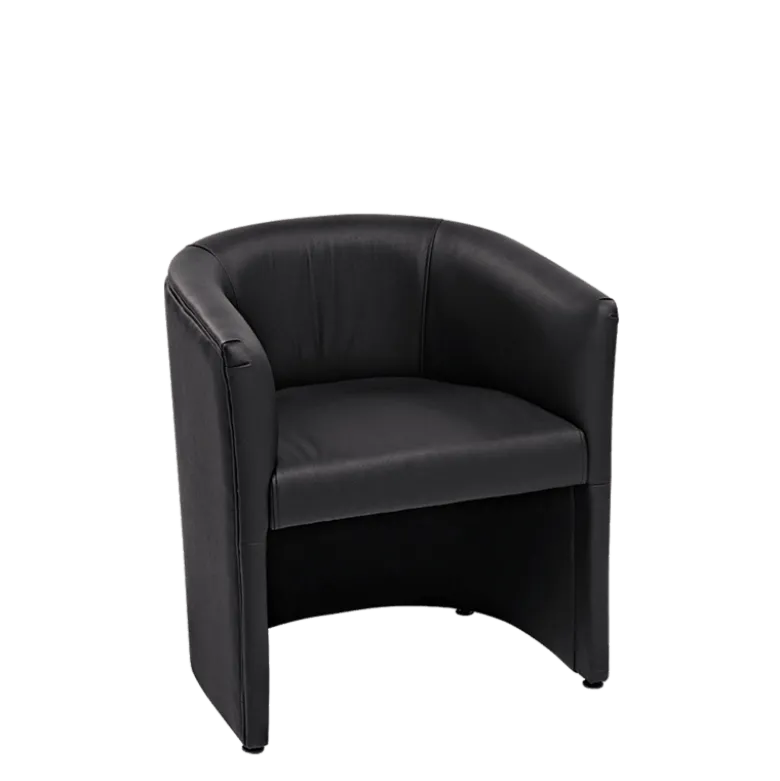 Fauteuil club Sim noir 69 x 64 cm H 76 cm