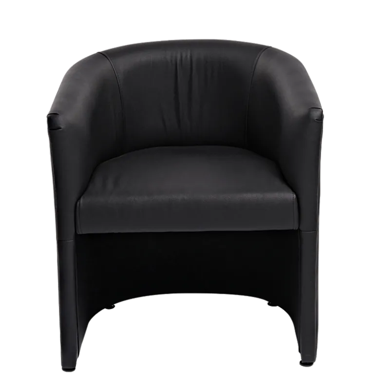 Fauteuil club Sim noir 69 x 64 cm H 76 cm