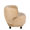Fauteuil Elton velours taupe avec réhausse 78 x 90 cm H 80 cm