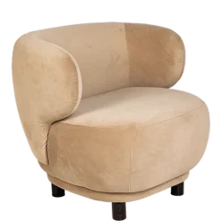 Fauteuil Elton velours taupe avec réhausse 78 x 90 cm H 80 cm