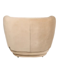 Fauteuil Elton velours taupe M1 78 x 90 cm H 70 cm