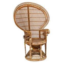 Fauteuil Emmanuelle rotin vintage