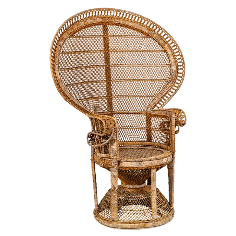 Fauteuil Emmanuelle rotin vintage