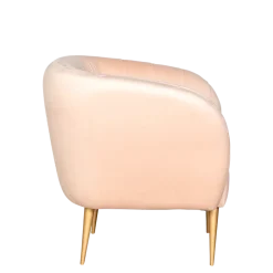 Fauteuil Juliette velours Nude M1 78 x 90 cm H 70 cm