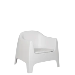 Fauteuil Lalisse blanc 84 x 122 cm H 89 cm