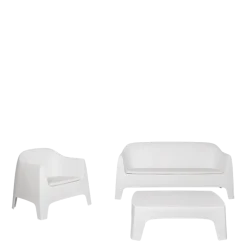 Fauteuil Lalisse blanc 84 x 122 cm H 89 cm