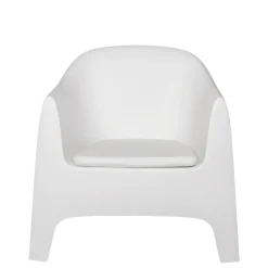 Fauteuil Lalisse blanc 84 x 122 cm H 89 cm