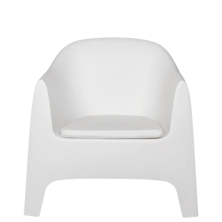 Fauteuil Lalisse blanc 84 x 122 cm H 89 cm