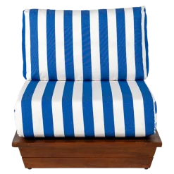 Fauteuil Lounge Beach Club Blue 76 x 76 cm H 70 cm