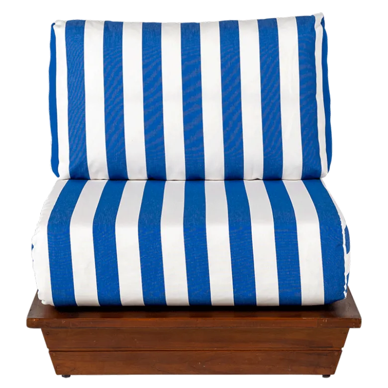 Fauteuil Lounge Beach Club Blue 76 x 76 cm H 70 cm