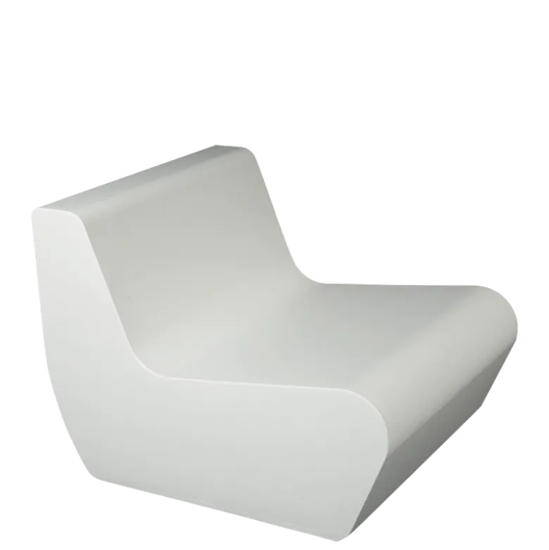 Fauteuil Lounge Pool blanc 76 x 90 cm H 68 cm