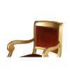 Fauteuil Napoléon III velours rouge