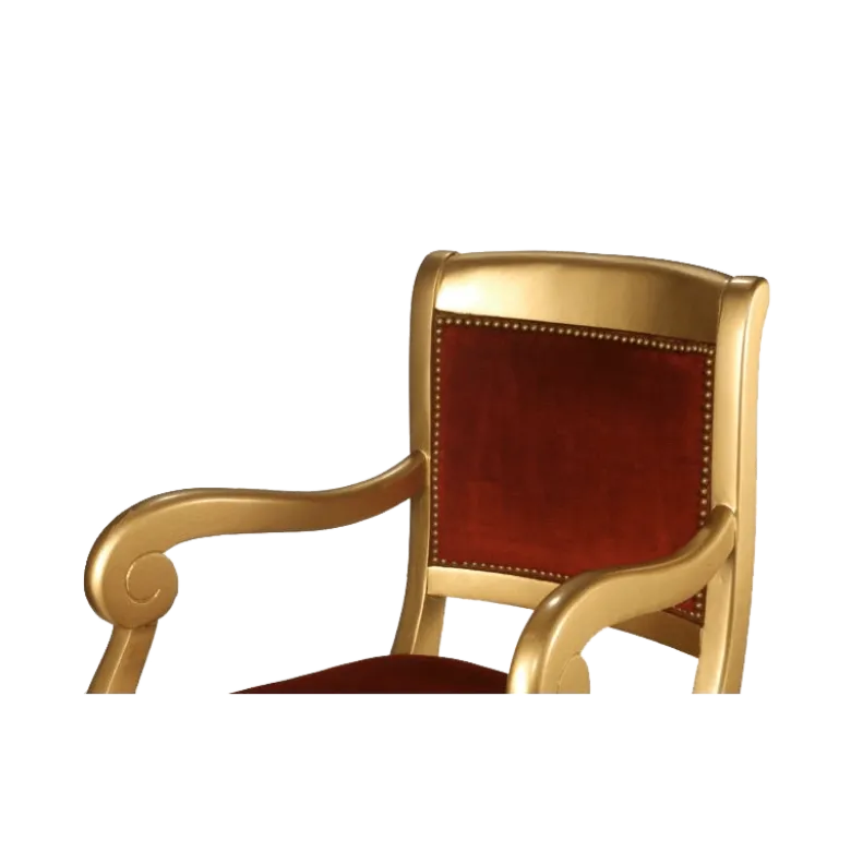 Fauteuil Napoléon III velours rouge