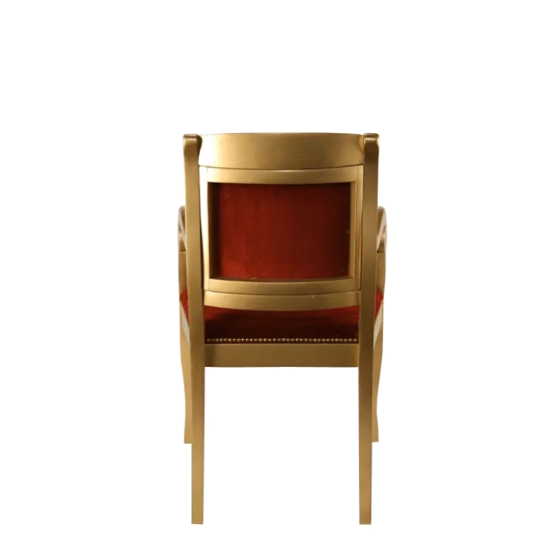 Fauteuil Napoléon III velours rouge
