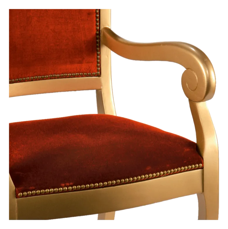 Fauteuil Napoléon III velours rouge