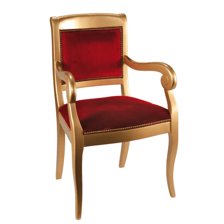 Fauteuil Napoléon III velours rouge