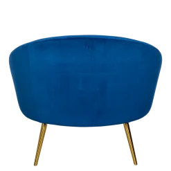 Fauteuil Sofia velours bleu nuit M1 92 x 82 cm H 78 cm