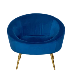 Fauteuil Sofia velours bleu nuit M1 92 x 82 cm H 78 cm