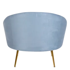 Fauteuil Sofia velours bleu 92 x 82 cm H 78 cm