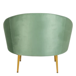 Fauteuil Sofia velours vert 92 x 82 cm H 78 cm