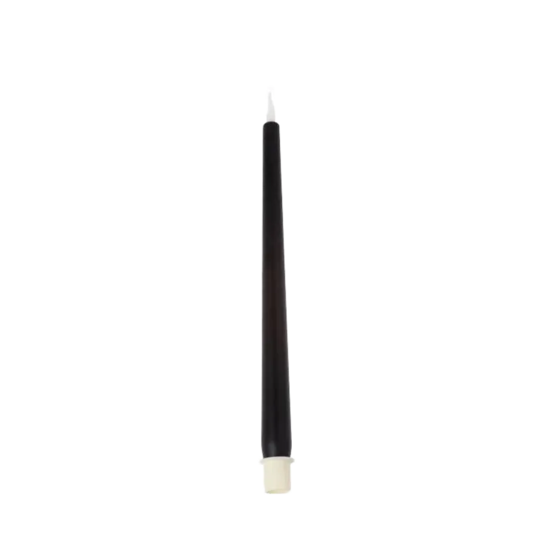 Flambeau électrique noir à pile H 29 cm (autonomie 8h)
