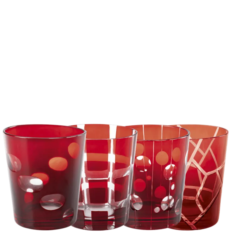 Gobelet Mélodie rouge Ø 8 cm H 9 cm 24 cl