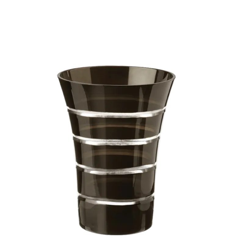 Gobelet pivoine noir Ø 8,5 cm H 11 cm 28 cl