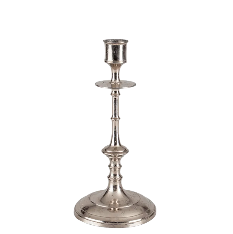 Grand bougeoir vintage argentéH 18-25 cm