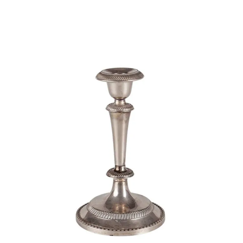 Grand bougeoir vintage argentéH 18-25 cm