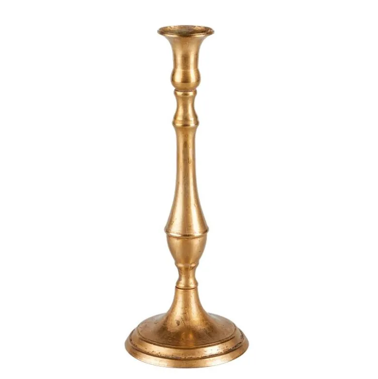 Grand bougeoir Vintage doré H 18-25 cm