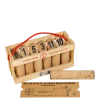 Jeu de quilles au bâton Franc-Comtois en bois vintage