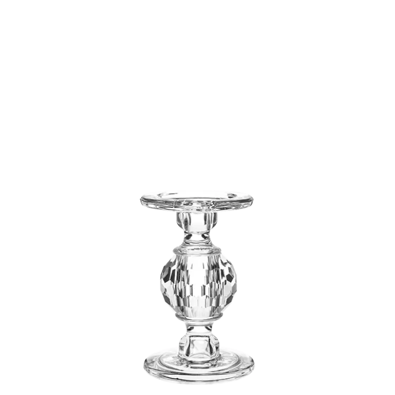 Lot de 3 bougeoirs en verre H 22 cm - 29,9 cm - 34,5 cm
