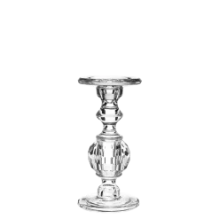 Lot de 3 bougeoirs en verre H 22 cm - 29,9 cm - 34,5 cm