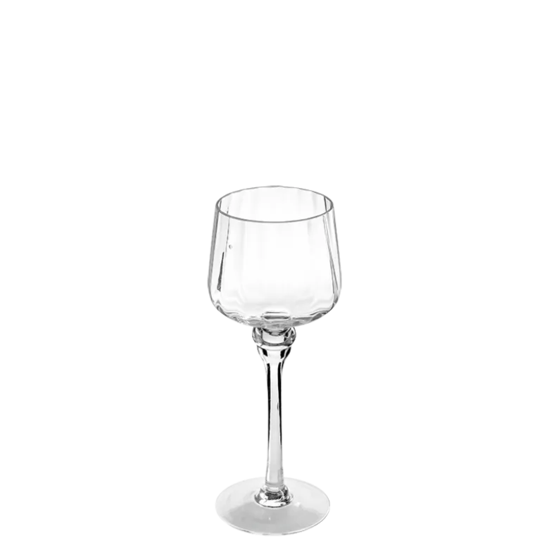 Lot de 3 bougeoirs en verre transparents sur pied H 30-38-46 cm