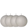 Lot de 4 bougies boule blanche Ø 10 cm
